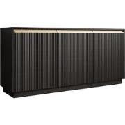 Meubella - Dressoir Remy - Zwart - 154 cm