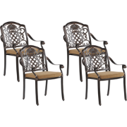 SALENTO  - Tuinstoel set van 4 - Donkerbruin - Aluminium