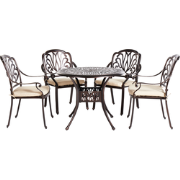 ANCONA  - Tuinset voor 4 - Bruin - Aluminium