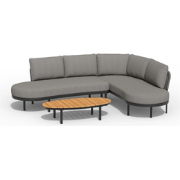 Fumanu Hoek Loungeset Charcoal