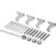 Universeel bevestigingsmateriaal voor radiatoren complete set Chroom L...