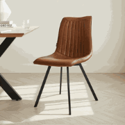 Eetkamerstoel Jimmy PU-kunstleer cognac