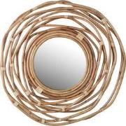 Dutchbone Kubu Spiegel/ Wandspiegel rond Rotan 75x75 cm