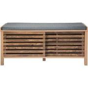 Schoenenbank met 2 schuifdeuren en open latten L112 cm - LIAM