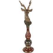 Clayre & Eef Decoratie Beeld Hert 14x17x49 cm Goudkleurig Kunststof