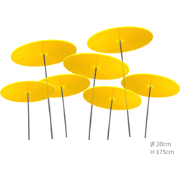 7 stuks! Zonnevangers Geel groot 175x20 cm Cazador Del Sol