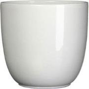 3 stuks - Bloempot Pot rond es/9 tusca 9 x 10 cm wit Mica