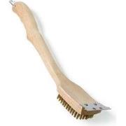 Houten grillborstel met koperen borstels