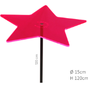 Zonnevanger 1 stuk Ster Rood-Roze (kleur fuchsia) medium 120x15 cm Caz...