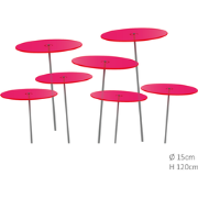 7 stuks! Zonnevangers Rood-Roze (kleur fuchsia) medium 120x15 cm Cazad...