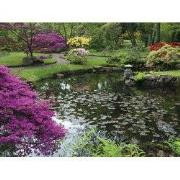 Aziatische tuin 70x50cm Tuinschilderij