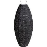 Long Oval dia. 20 cm Mosaic donker grijs lampion