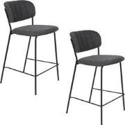 Housecraft Living Jolien Kruk Zwart/Donkergrijs - Set van 2