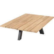 Cosmic salontafel met teak tafelblad 120 X 78 x 25 cm 4SO