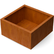 Artesa Rechthoekige plantenbak cortenstaal L80 x B80 x H40 cm