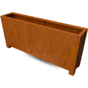 Artesa plantenbak cortenstaal met 10 cm poten L200 x B40 x H90 cm