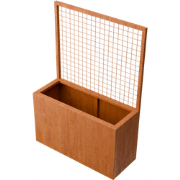 Verta Rechthoekige plantenbak cortenstaal met klimnet L100 x B40 x H14...