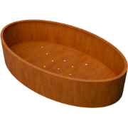 Ovalu Ovale plantenbak cortenstaal L280 x B160 x H60 cm