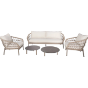 Kaprun Sofa Loungeset - Bruin/Wit Buitengewoon de Boet