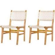 Teak tuinstoel Mataram (set van 2 stoelen) Tuindeco