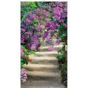 Tuindoek bloemen trap 170x90cm prs