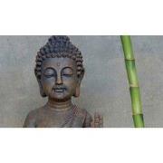 Tuinschilderij boedha bamboe 130x70