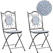 CHAPECO - Tuinstoel set van 2 - Zwart - Metaal