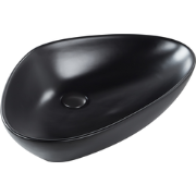 TIRIG - Wastafel - Zwart - 60 x 39 cm - Keramiek