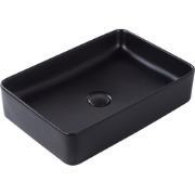 CHIVANA - Wastafel - Zwart - 51 x 34 cm - Keramiek