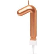 Verjaardagskaars nr 1 rosegoud