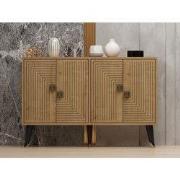 Modern Dressoir Saffier Eikenlook-Goud 120 cm Melamine Ahart