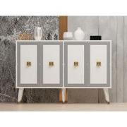 Modern Dressoir Ansel Wit-Goud Melamine 120 cm