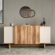 Modern Dressoir Zand-Walnootlook Melamine Diana 180 cm