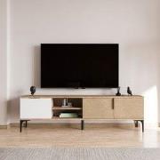 Modern TV Meubel Tarz 180 cm Wit-Eikenlook Melamine
