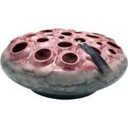 Villa Pottery  Grijs Bordeaux Rood vaas 