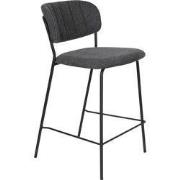 ANLI STYLE Counter Stool Jolien Black/Dark Grey - set van 2