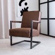Industriële fauteuil bruin eco-leer Tiger