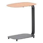 Lucca laptop tafel - 45x30xH51cm - carbon black -   light teaklook