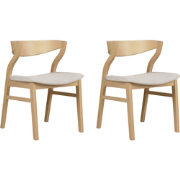 MAROA - Eetkamerstoel set van 2 - Beige - Polyester