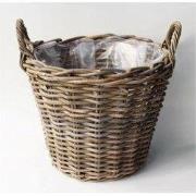 Mand Rotan Antique Grey D30H23CM