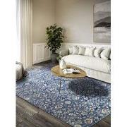 Villeroy & Boch - laagpolig vintage vloerkleed Ernest - Creme / Blauw ...