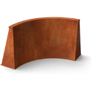 Fronta Keerwanden cortenstaal binnenbocht L50 x B50 x H20 cm