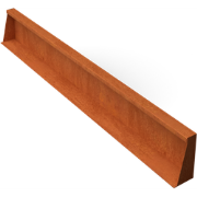 Fronta Keerwanden cortenstaal recht stuk L150 x B10 x H20 cm