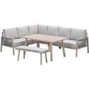 Garden Impressions San Capri lounge dining set 6-delig links - light o...