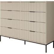 Meubella - Delaware - Ladekast 8 lades - Beige - 150x40x92 cm