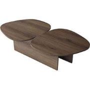 Salontafel met twee bladen in organische vorm L125 cm - CÉLESTE