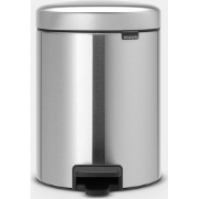 NewIcon Pedaalemmer, 5 liter, kunststof binnenemmer - Matt Steel Finge...