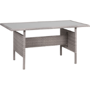 VITERBO - Tuintafel - Lichtgrijs - Rotan