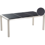 GROSSETO  - Tuintafel - Zwart - 90 x 180 cm - Graniet