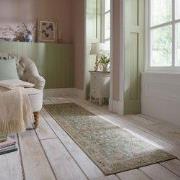 Laagpolig Loper Wasbaar - Una Floral - Groen 60x230cm - 60x230 cm